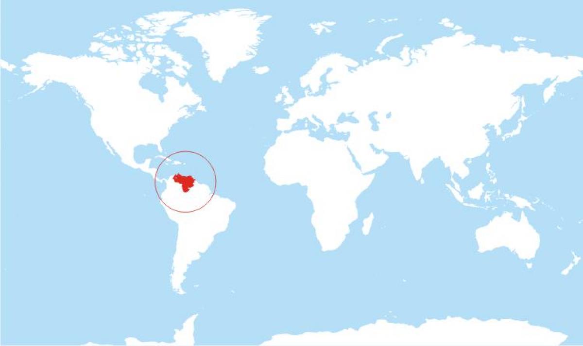 քարտեզ Վենեսուելայի տեղում է աշխարհում