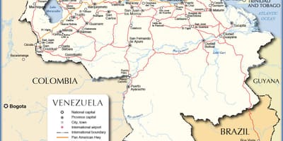 Մանրամասն քարտեզը Վենեսուելայի